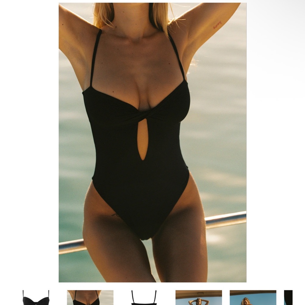 New Slate Swim Phoenix Black One-Piece Swimsuit